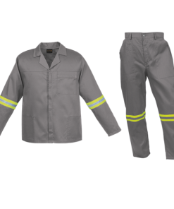 BARRON BUDGET POLY COTTON CONTI SUIT WITH REFLECTIVE GREY