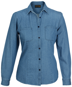 BARRON LADIES DENIM BLOUSE LONG SLEEVE