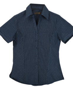 BARRON LADIES PIONEER CHECK BLOUSE SHORT SLEEVE