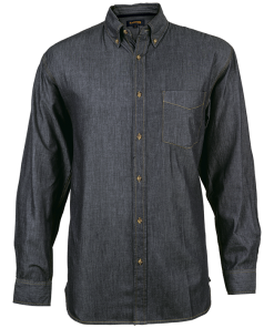 BARRON MENS DENVER DENIM SHIRT LONG SLEEVE