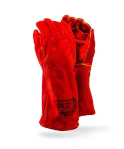 DROMEX WELD RED LEATHER GLOVES