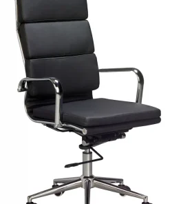 CLASSIC PU CUSHION HIGH BACK BLACK