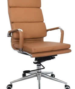 CLASSIC PU CUSHION HIGH BACK CAMEL