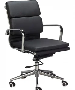 CLASSIC PU CUSHION MEDIUM BACK BLACK