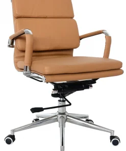 CLASSIC PU CUSHION MEDIUM BACK CAMEL
