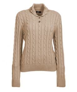 JONSSON WOMEN'S CABLE KNIT BUTTON UP JERSEY