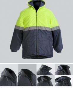 BECKZERO TWO TONE THERMAL JACKET WITH HOOD AND STORM FLAP