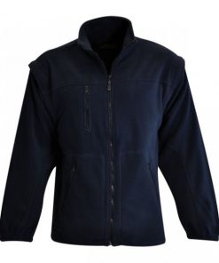 SAPFQ203 - ZIP OFF SLEEVE POLAR FLEECE - NAVY