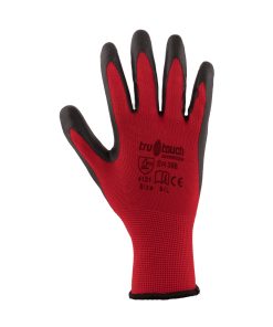 RED PU COATED GENERAL HANDLING GLOVES