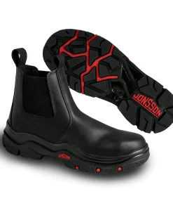 JONSSON STEEL TOE CAP CHELSEA BOOTS - BLACK