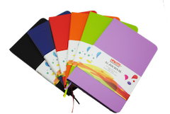 A5 Soft Touch Hard Cover Journal (Blue, Black, Red, Lime, Orange, Lilac)