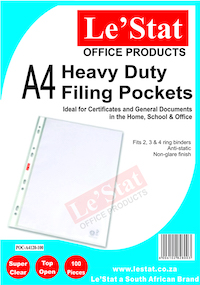 Plastic Filing Pockets – Heavy Duty